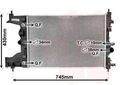 VAN WEZEL Radiaator,mootorijahutus 37002486